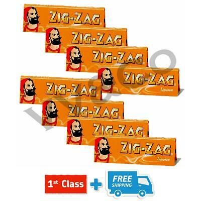 10 BOOKLETS ZIG ZAG LIQUORICE SMOKING CIGARETTE ROLLING PAPERS ORIGINAL GENUINE
