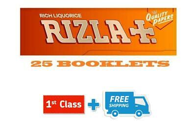 RIZLA LIQOURICE SMOKING ROLLING PAPERS MADE IN BELGIUM (10 & 25 BOOKLETS)