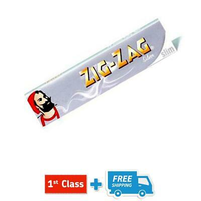 ZIG ZAG SILVER SLIM KING SIZE ROLLING PAPERS - 5, 10, 20 BOOKLETS - ORIGINAL