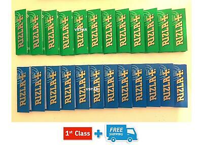 RIZLA GREEN / BLUE REGULAR SMOKING ROLLING PAPERS WITH MULTIPLE BOOKLET ORIGINAL