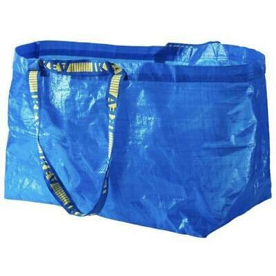 10x IKEA FRAKTA LARGE BLUE REUSABLE CARRIER BAG - 25KG LAUNDRY STORAGE GARBAGE