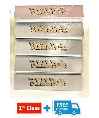 RIZLA KING SIZE SILVER ROLLING PAPERS AND RAW HEMP NATURAL UNREFINED TIPS