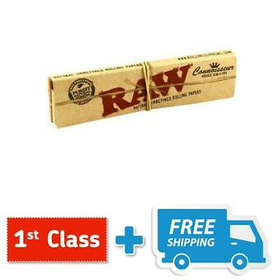 RAW ORGANIC HEMP CONNOISSEUR KING SIZE SLIM ROLLING PAPERS WITH TIPS 8 BOOKLETS