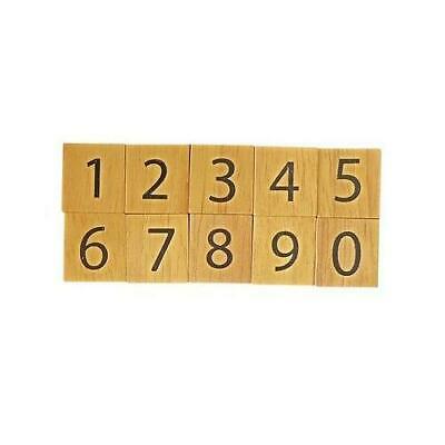 TILES BLACK NUMBERS SET OF 10 PIECES -WOODEN