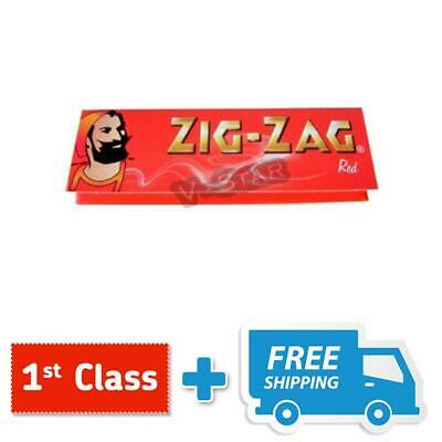 ZIG ZAG RED REGULAR SIZE SMOKING ROLLING PAPERS- 1/5/10/25/50/100 BOOKLETS