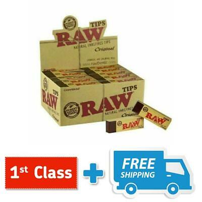 100% Authentic Raw Rolling Paper Tips Packs Roach Full Box 50 PER Booklet £11.99