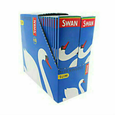 1 5 10 25 50 Swan Blue King Size Slim Cigarette Rolling Papers Genuine