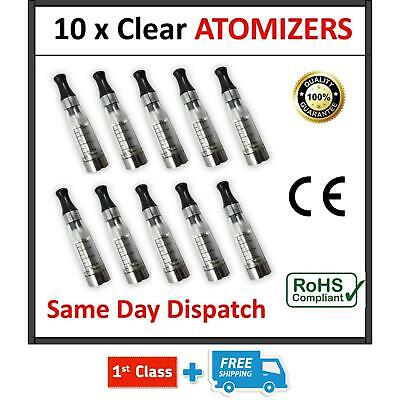 10 x CLEAR ATOMISER CLEAROMISER E CIG SHISHA TANK VAPOUR ATOMIZER CLEAROMIZER