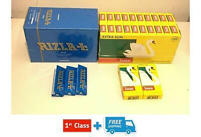 600 RIZLA BLUE ROLLING PAPERS & 600 SWAN EXTRA SLIM FILTER TIPS ORIGINAL