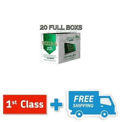 20 BOX OF RIZLA GREEN REGULAR CIGARETTE ROLLING SMOKING PAPERS