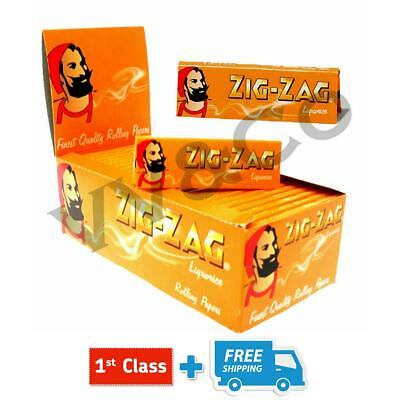 10 BOOKLETS ZIG ZAG LIQUORICE SMOKING CIGARETTE ROLLING PAPERS ORIGINAL GENUINE