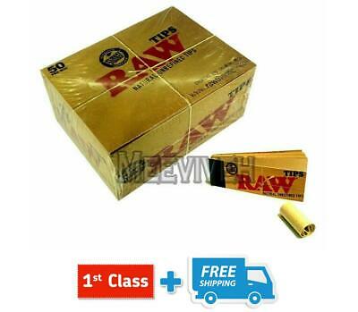 100% RAW TIPS ROLLING PAPER TIPS BOX OF 50 PACKS ROACH FULL BOX 50