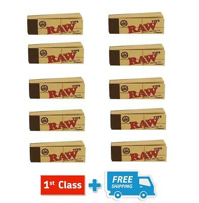 500 Raw Rolling Papers Filter Tips (10 Booklets Of 50) Standard Size Vegan Rizla