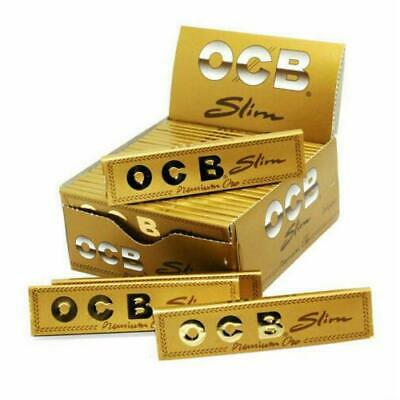 1 5 10 25 50 OCB GOLD Slim Premium One King Size Rolling Smoking Papers Genuine