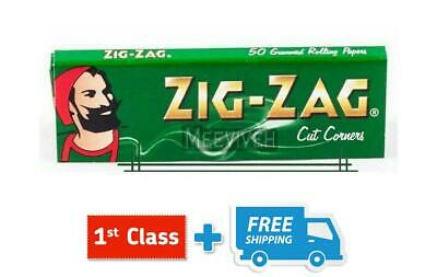 NEW ZIG ZAG GREEN / RED / BLUE REGULAR SIZE SMOKING ROLLING PAPERS GENUINE