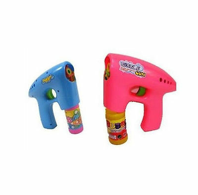 Set of 10 Bubble Gun Shooter with free 2 free bubble solution pink or blue 3+
