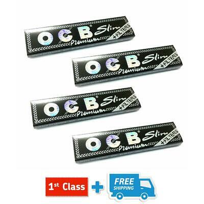 OCB PREMIUM BLACK WITH FILTERS KING SIZE SLIM CONNOISSEUR SMOKING ROLLING PAPERS