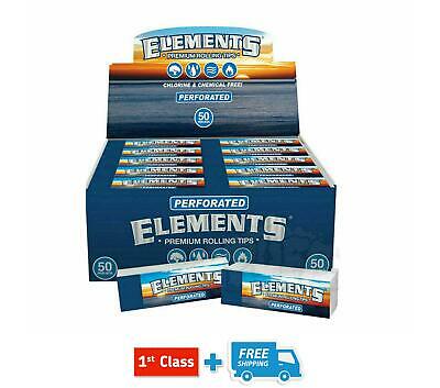 ELEMENTS PERFORATED Tips Roach Books Cigarette Rolling Papers Booklets Full Box