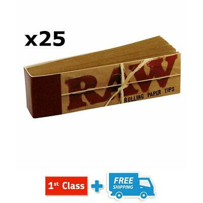 RAW Rolling Paper Roach Filter Tips Chlorine Free Roach Book, 1 - 50 Booklets