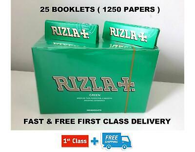 1250 RIZLA GREEN ROLLING PAPERS MADE IN BELGIUM ORIGINAL 25 BOOKLETS