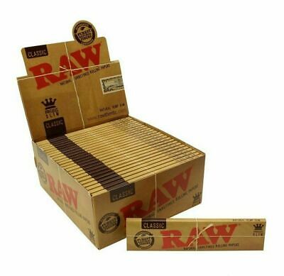 10 x RAW Classic Natural Unrefined Rizla Rolling Papers Slim 110mm King Size