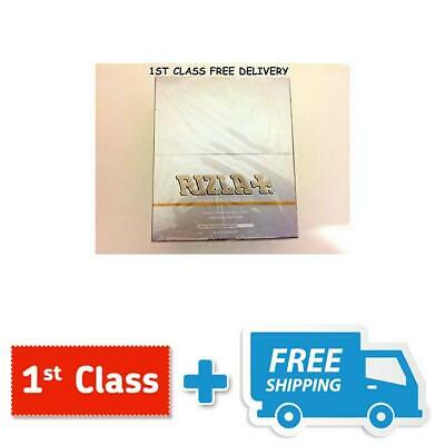 50 SILVER KING SIZE SLIM RIZLA CIGARETTE SMOKING ROLLING PAPERS ORIGINAL