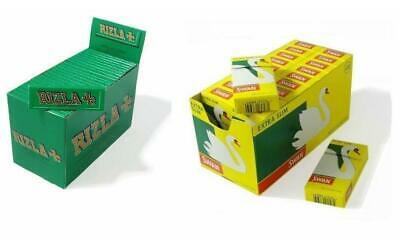 600 RIZLA GREEN ROLLING PAPERS & 600 SWAN EXTRA SLIM FILTER TIPS ORIGINAL