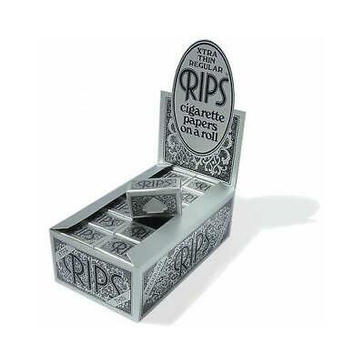 Rips Silver Xtra Thin Regular Cigarette Rolling Papers On a Roll 5 Rolls