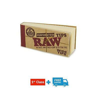 Genuine Raw Perforated Wide Tip Natural Cotton Smoking Rolling Roach Card Filter