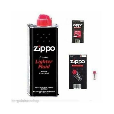 ZIPPO PETROL FUEL LIGHTER FLUID OR 6 FLINTS OR 1 WICK - GENUINE PRODUCTS OPTIONS