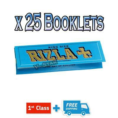 RIZLA BLUE KING SIZE ROLLING PAPER SMOKING PAPERS GENUINE BOOKLET ORIGINAL 5 -50