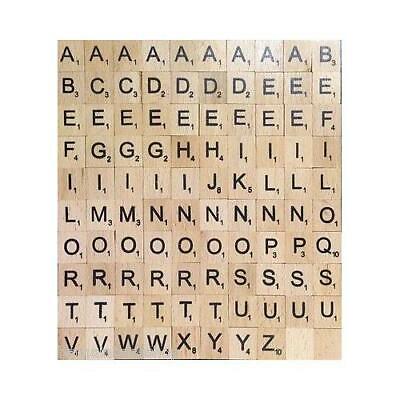 TILES BLACK/WHITE LETTERS FULL SET 100 PIECES -WOODEN/PLASTIC COLOURED