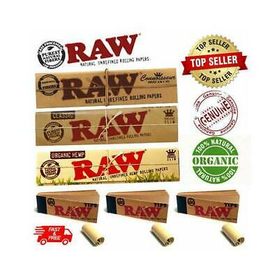 Raw Rolling Papers Kingsize Organic, Roach Tips Connoisseur Rizla Alternative