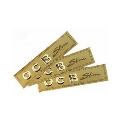 10 BOOKLETS OCB GOLD SLIM PREMIUM ROLLING PAPERS