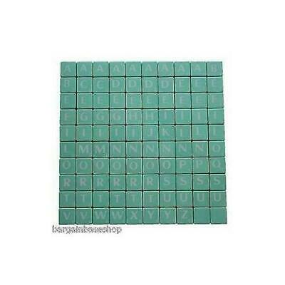 TILES WHITE/BLACK LETTERS FULL SET 100 PIECES -PLASTCI/WOODEN COLOURED