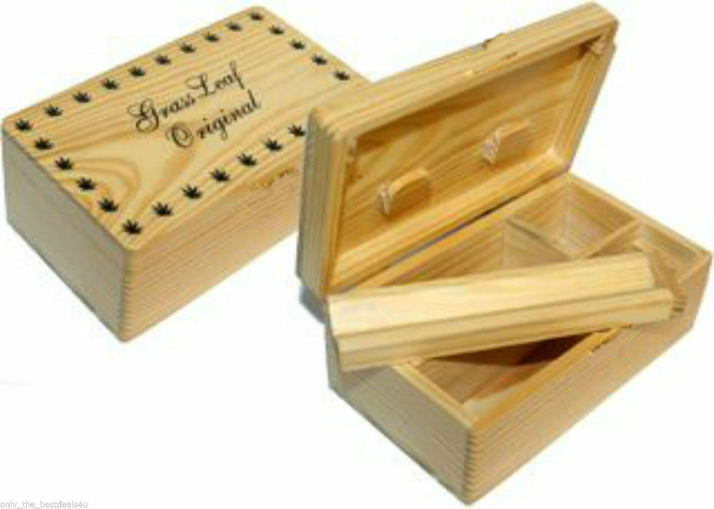 WOODEN ROLLING BOX ROLL BOX SMOKING STASH. ALL SIZES