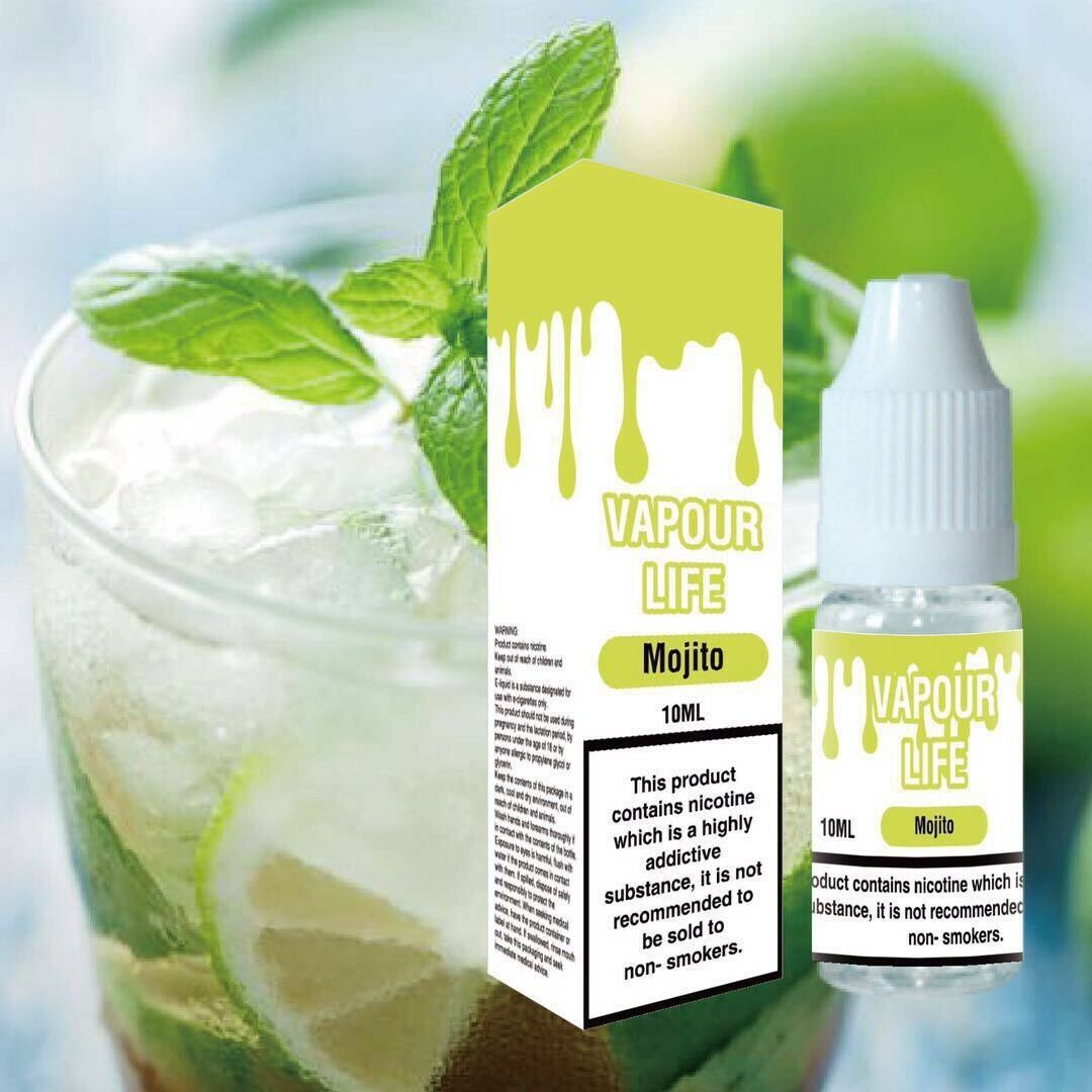 VAPOUR LIFE 10ml Strength Vape Juice E-Liquid 50vg / 50pg Cloud Chasing 0mg