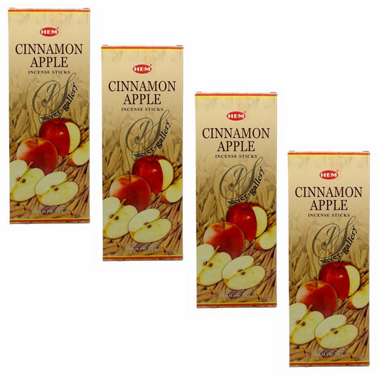 HEM CINNAMON APPLE INCENSE - 480 STICKS (4 PACKS X 120 STICKS) - 4619