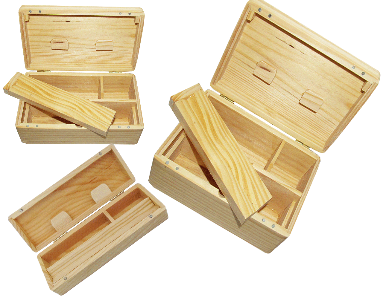 WOODEN ROLLING BOX ROLL BOX SMOKING STASH. ALL SIZES