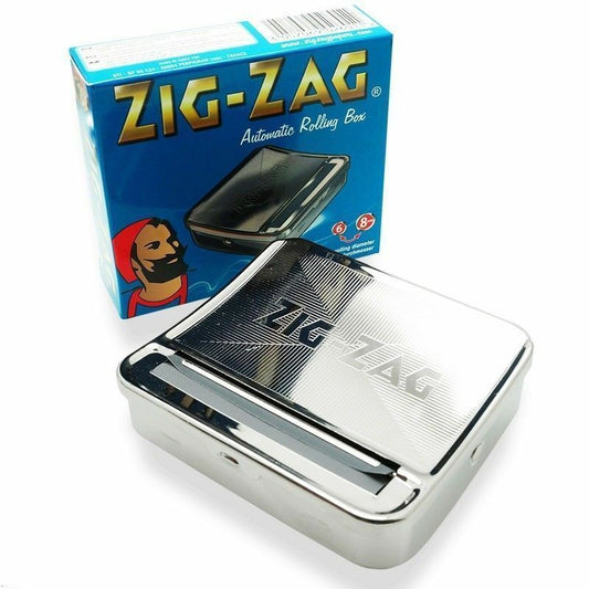 Zig Zag TIN Automatic Cigarette Tobacco Rolling Machine Box - 1st Class Delivery