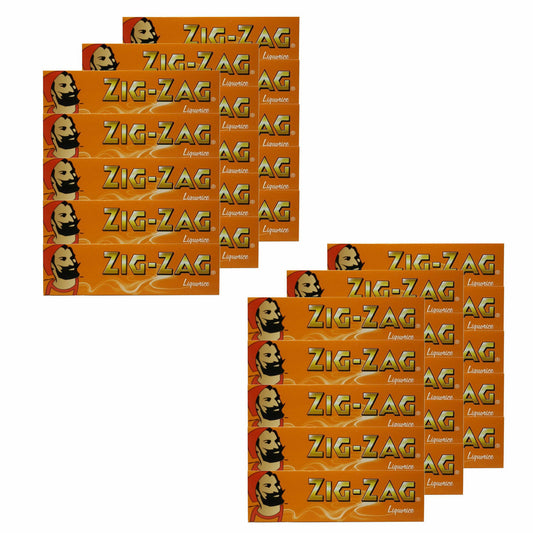 ZIG ZAG LIQUORICE REGULAR ROLLING PAPERS 20 BOOKLETS X 50 PAPERS = 1000 PAPERS