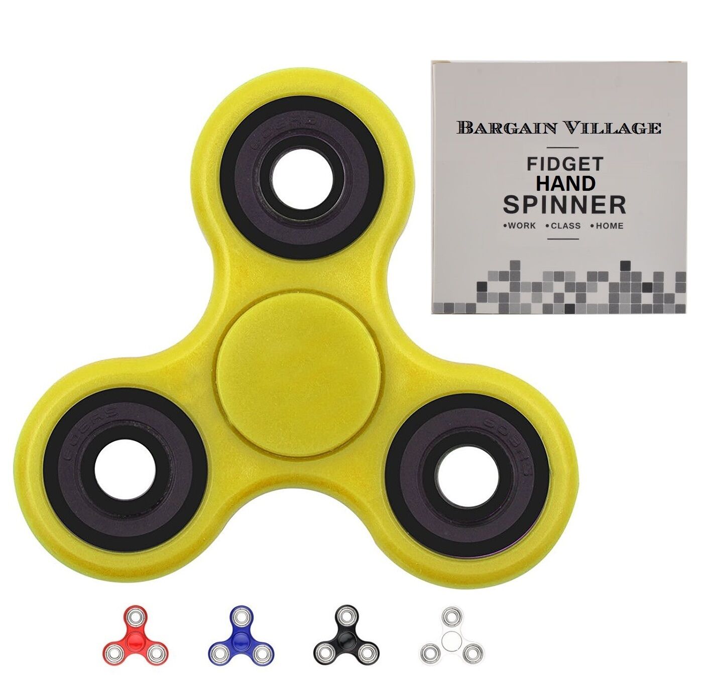 Glow in Dark Emoji Faces Special Hand Spinner Tri Fidget Focus Tool Anti- Stress