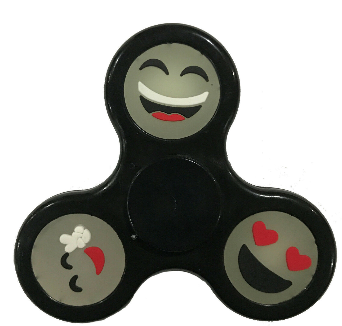 Glow in the Dark Finger Fidget Hand Flip Spinner Desk Focus Toy Emoji Faces