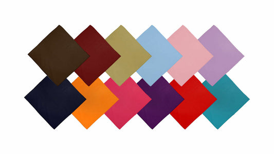 100% Cotton Plain Bandana - Headband Head Wear Tie Neck Scarf Wrist Wrap Band