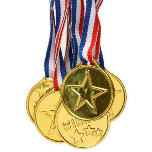 Children WINNER MEDAL Gold Kids Party Game Toy Win Prize Award Sports Day Loot