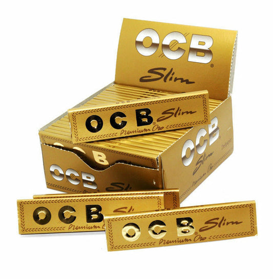 OCB GOLD Slim Premium One King Size Rolling Smoking Papers Skins Rizla Genuine