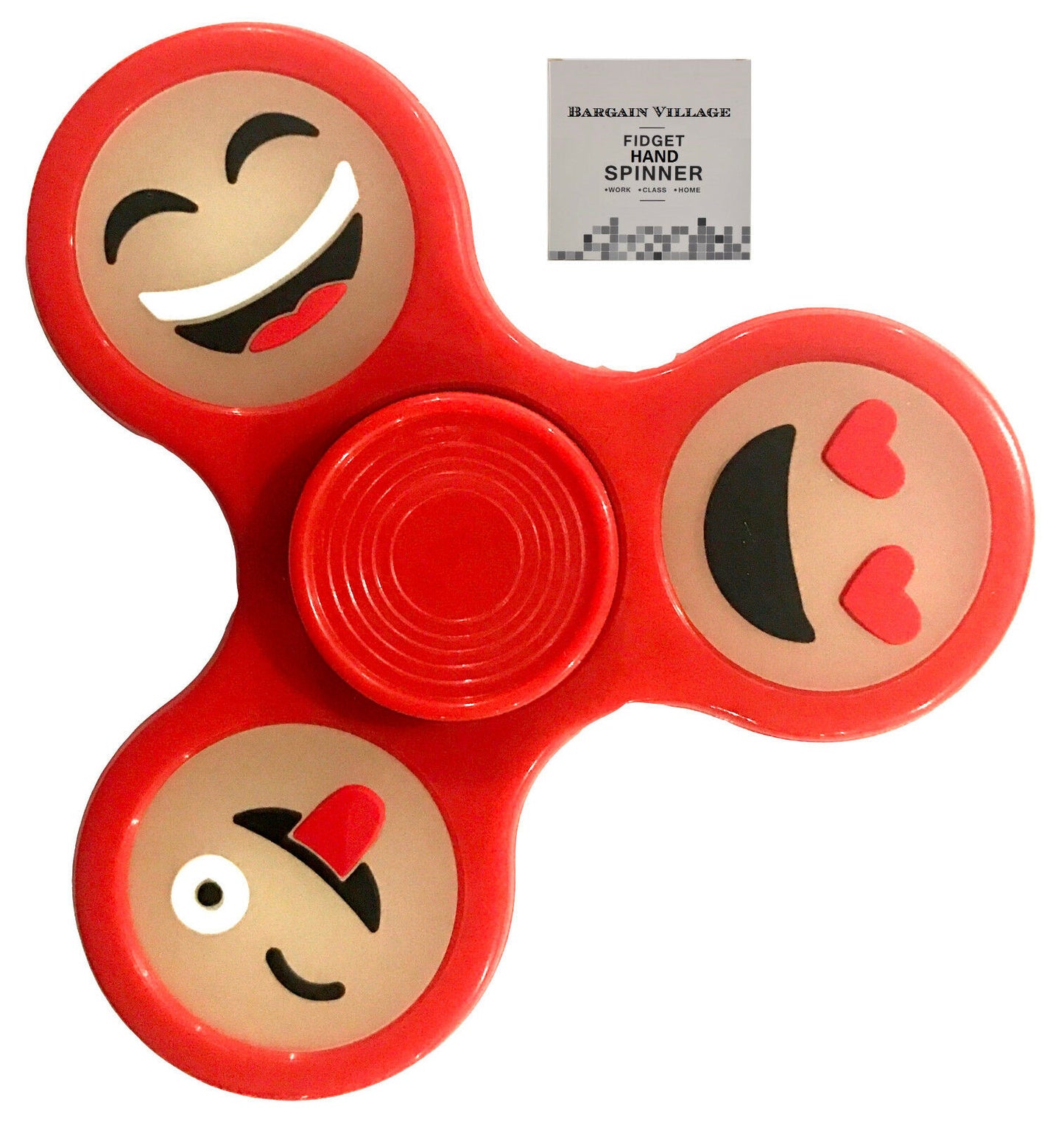 Glow in Dark Emoji Faces Special Hand Spinner Tri Fidget Focus Tool Anti- Stress