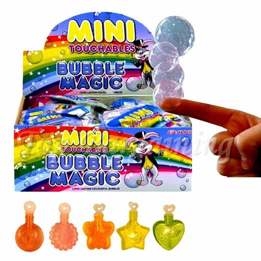 24 X MINI TOUCHABLE BUBBLES CHILDREN LOOT GOODY PARTY BAGS PINNATA FILLERS TOYS