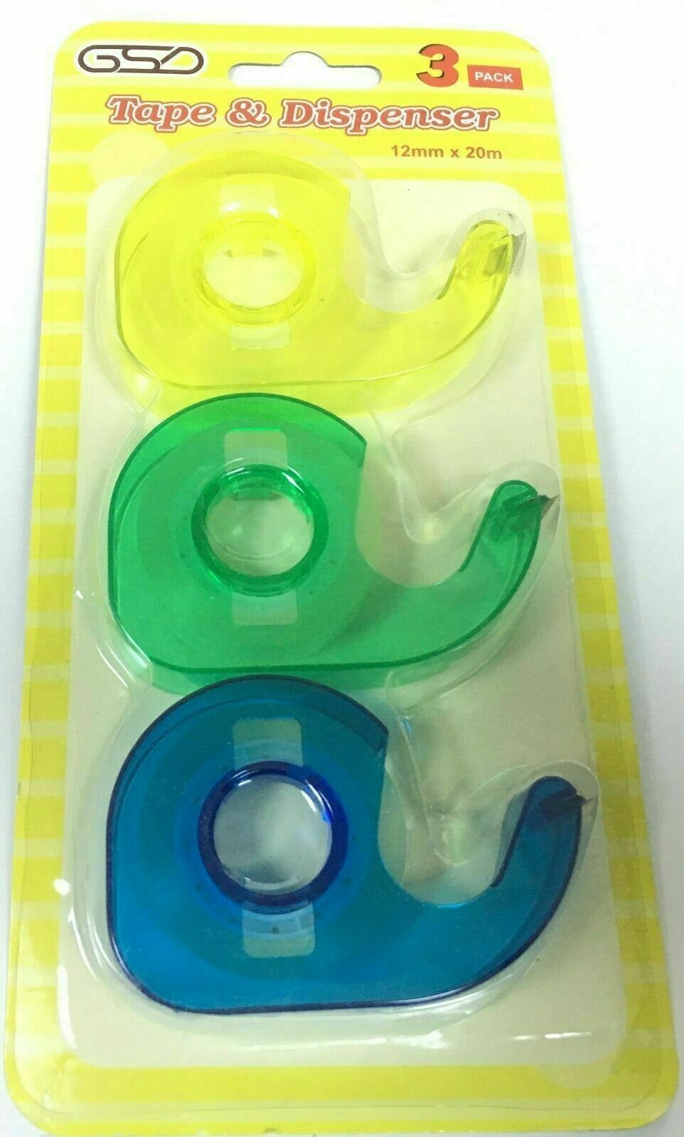 New Desktop Office Home TAPE DISPENSER Sellotape 3 x Cellotape Pack Holder UK✔