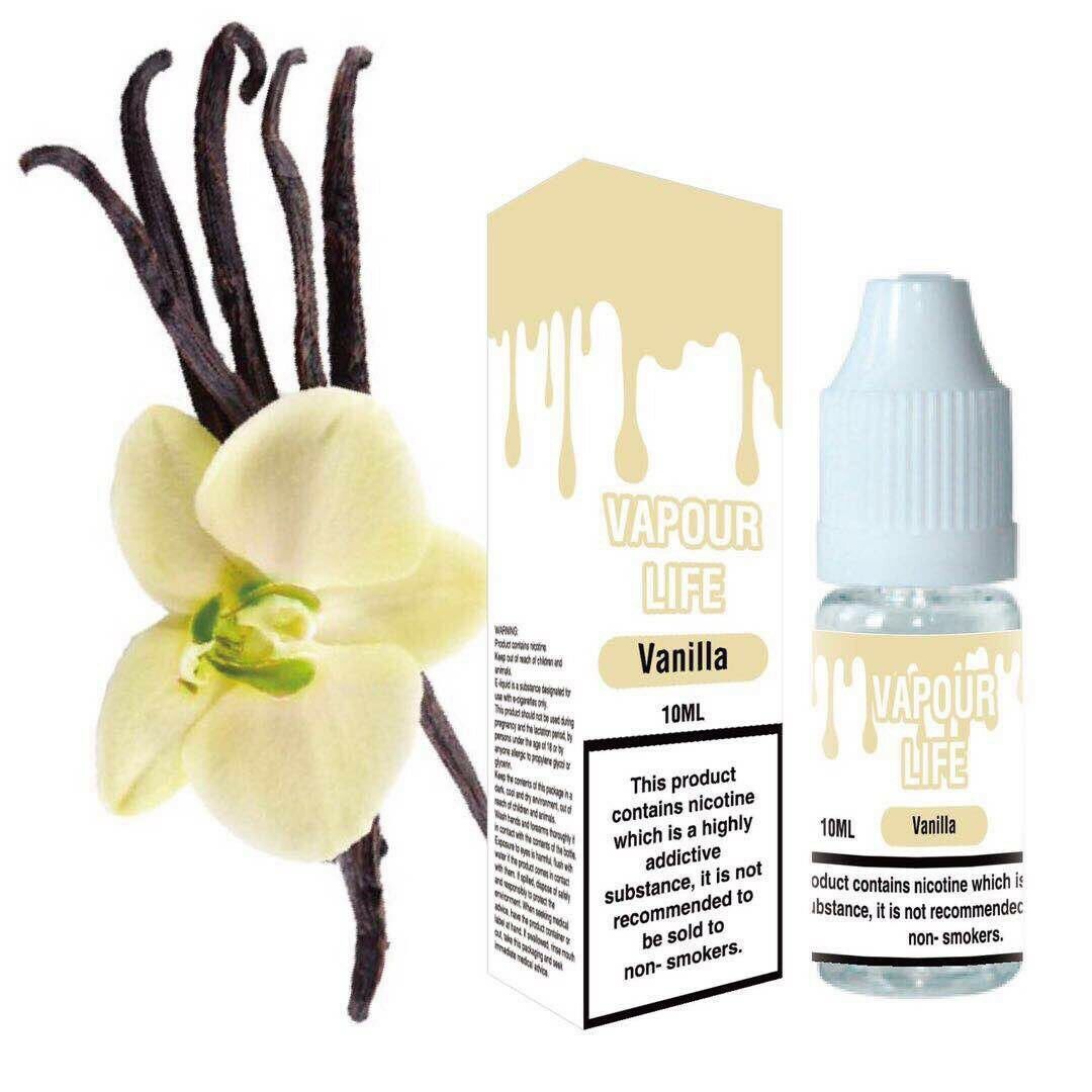 VAPOUR LIFE 10ml Strength Vape Juice E-Liquid 50vg / 50pg Cloud Chasing 0mg